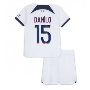 Paris Saint-Germain Danilo Pereira #15 Dětské Venkovní dres komplet 2023-24 Krátký Rukáv (+ trenýrky)